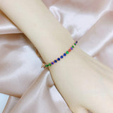 NEW Luxury Cute Multicolor Cubic Zirconia Crystals Charming Hand Made Tennis Bracelets For Women - The Jewellery Supermarket