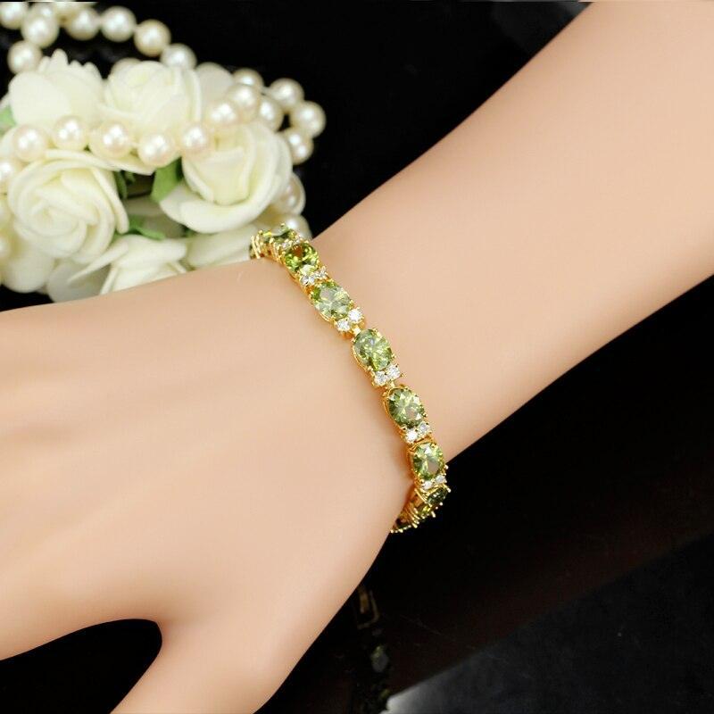 LOVELY Brilliant Light Blue AAA+ Cubic Zirconia Simulated Diamonds Fashion Tennis Bracelets - The Jewellery Supermarket