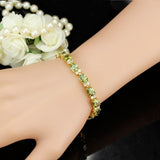 LOVELY Brilliant Light Blue AAA+ Cubic Zirconia Simulated Diamonds Fashion Tennis Bracelets - The Jewellery Supermarket