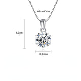 Admirable 1 CT Round cut VVS Real Top Quality Moissanite Diamonds Necklace For Women - Fine Jewellery - The Jewellery Supermarket