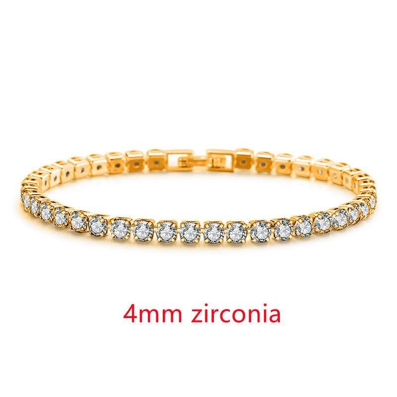 OUTSTANDING Round AAA+ Cubic Zirconia Simulated Diamonds Tennis Bracelets for Women - The Jewellery Supermarket