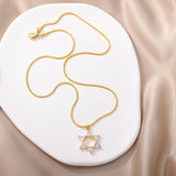 NEW Mogan Star of David Stainless Steel Chain Pendant Necklaces for Women and Men - The Jewellery Supermarket