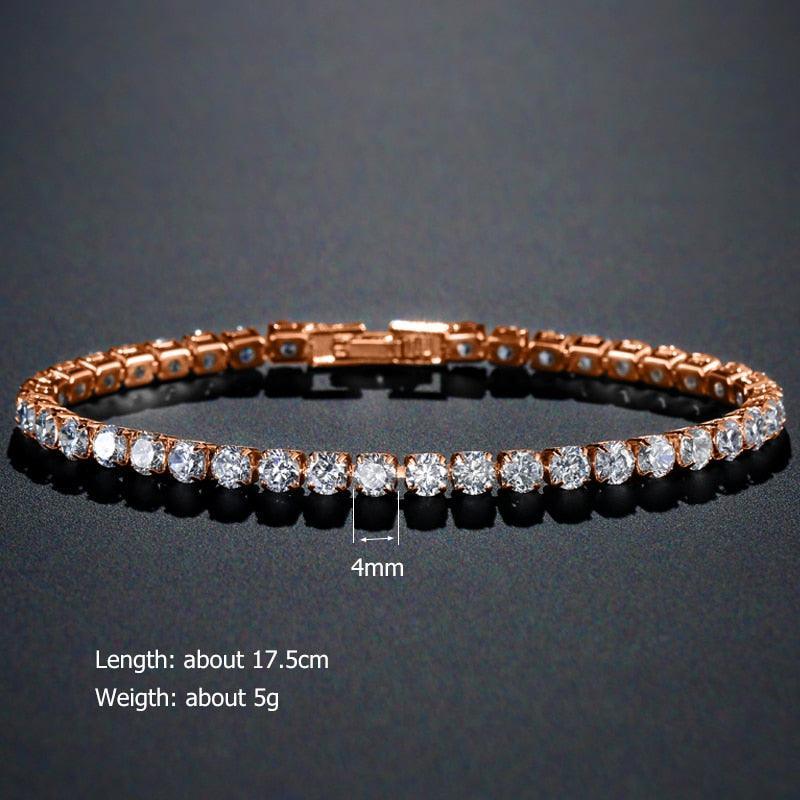 AMAZING Trendy Round AAA+ Cubic Zirconia Simulated Diamonds Tennis Bracelets Bangles for Women - The Jewellery Supermarket