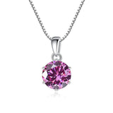 Choice 1 Carat Round Cut VVS Blue Green Colour Real High Quality Moissanite Diamonds Pendants - Fine Jewellery - The Jewellery Supermarket
