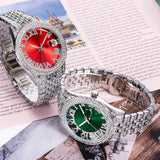 NEW Elegant Stylish Iced Out Simulated Diamond Top Brand Date Waterproof Quartz Fashion Watch - The Jewellery Supermarket