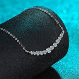 Sensational Total 1.1ct Round Brilliant Cut High Quality Moissanite Diamonds Necklace Sparkling Jewellery - The Jewellery Supermarket