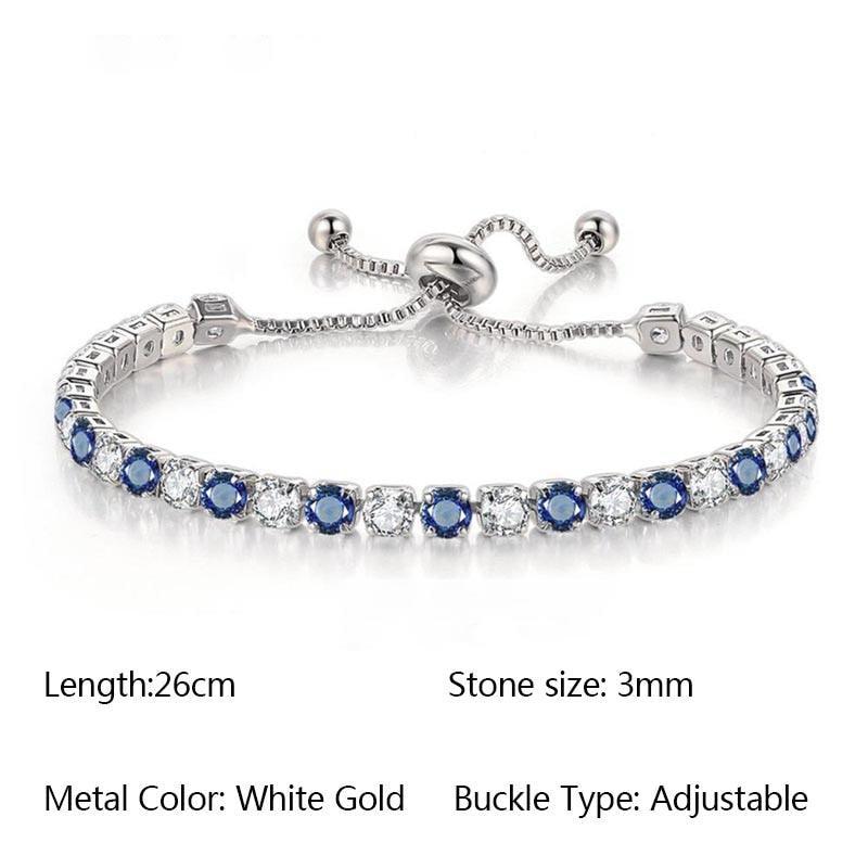 NEW Luxury Cute Multicolor Cubic Zirconia Crystals Charming Hand Made Tennis Bracelets For Women - The Jewellery Supermarket