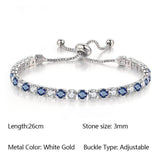 NEW Luxury Cute Multicolor Cubic Zirconia Crystals Charming Hand Made Tennis Bracelets For Women - The Jewellery Supermarket