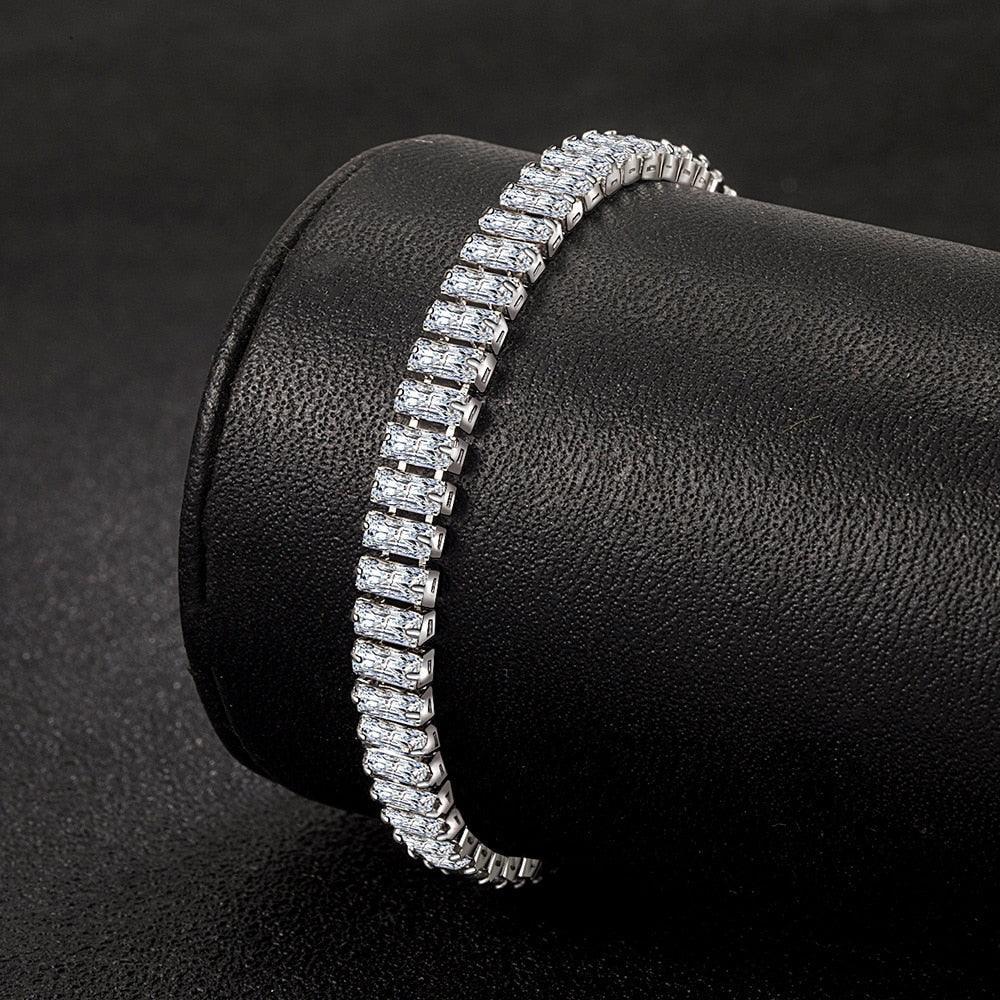 DAZZLING Elegant AAA+ Cubic Zirconia Simulated Diamonds Glamour Silver Jewellery For Women - The Jewellery Supermarket