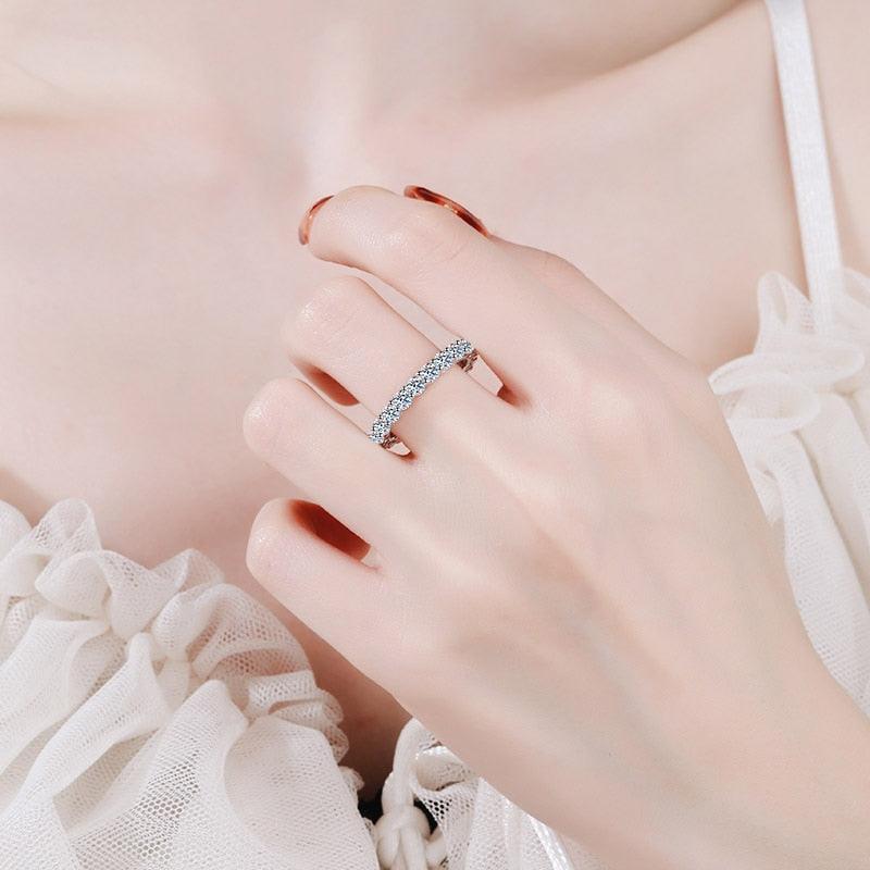 2.2CT D Color Full Eternity High Quality Moissanite 3MM Diamonds Eternity Ring - Lab Created Jewellery - The Jewellery Supermarket