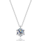 Super 1 or 2 Carat 6 Prong Real High Quality Moissanite Diamonds Necklace For Women - Luxury Fine Jewellery - The Jewellery Supermarket