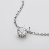 Lovely 1 Carat D Color ♥︎ High Quality Moissanite Diamond ♥︎ Real Silver Pendant Necklace - The Jewellery Supermarket