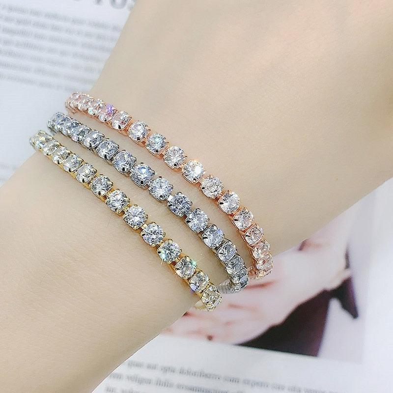 NEW Fashion AAA+ Zirconia Diamonds Charming Designer Multicolor Tennis Bracelets for Women - The Jewellery Supermarket