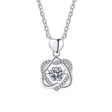 Beating Heart Design Round Cut 0.5ct High Quality Moissanite Diamonds Sparkling Necklace - Fine Jewellery - The Jewellery Supermarket