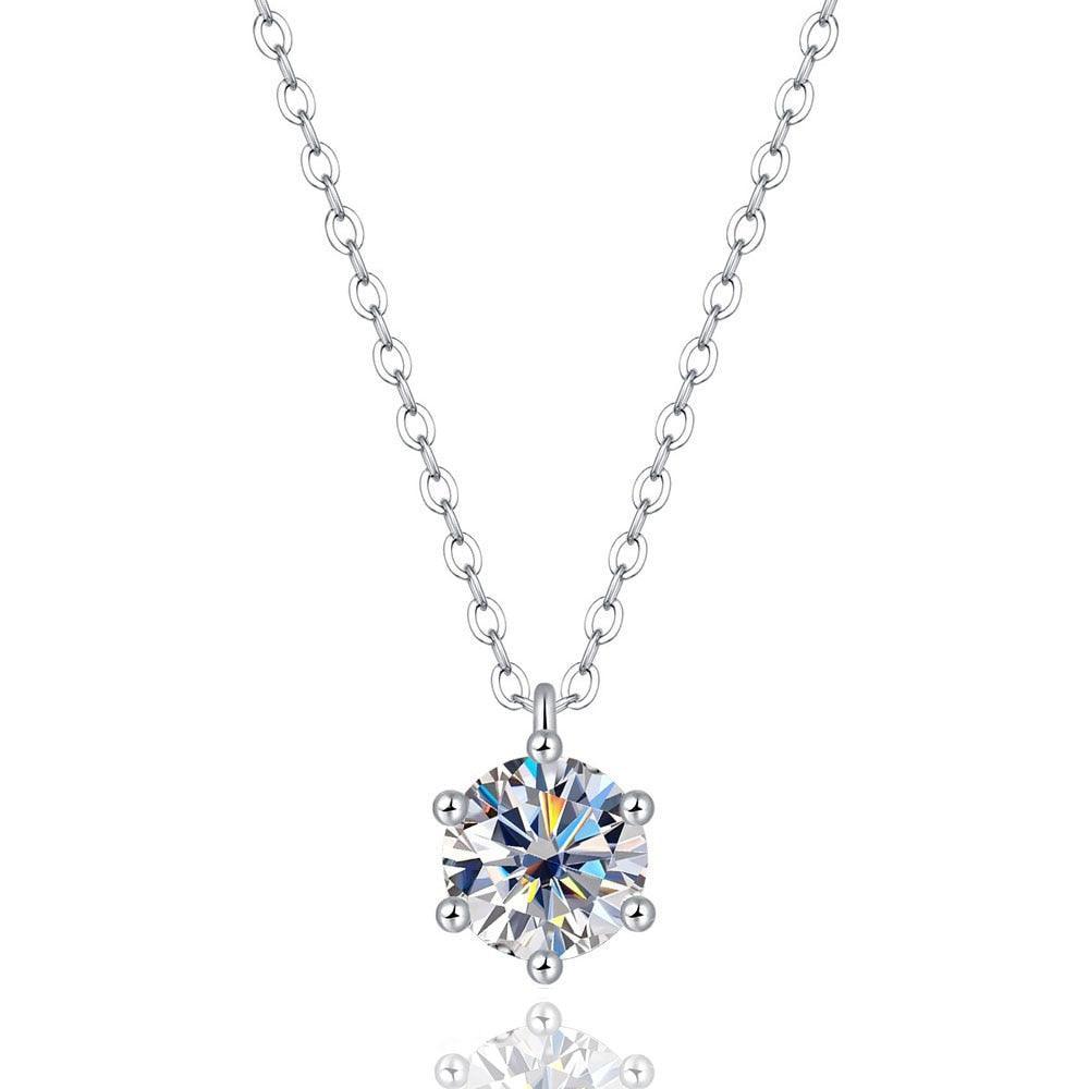 Top Quality Serenity Day 1 Carat Real High Quality Moissanite Diamonds Pendant Necklace - Wedding Jewellery - The Jewellery Supermarket