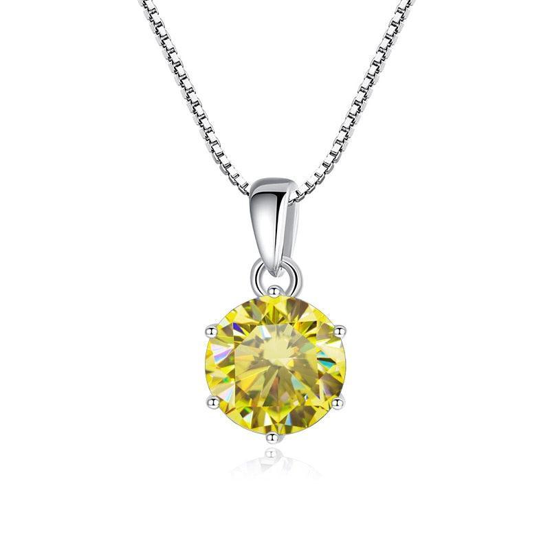 Admirable 1 CT Round cut VVS Real Top Quality Moissanite Diamonds Necklace For Women - Fine Jewellery - The Jewellery Supermarket
