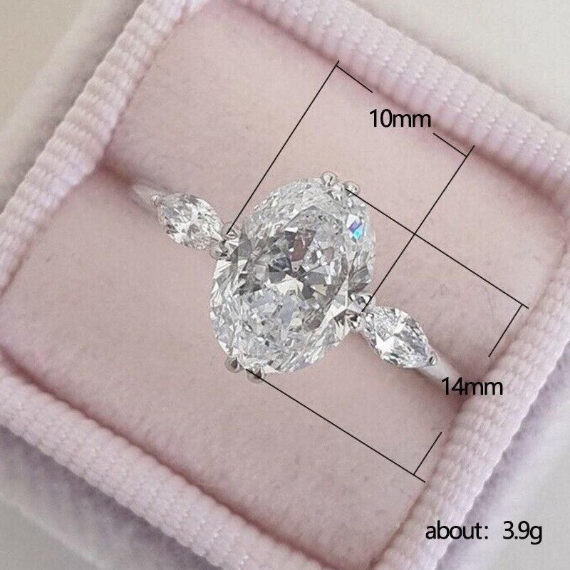 Dazzling Luxury Oval Pink AAA+ Cubic Zirconia Popular Rings - The Jewellery Supermarket
