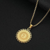 NEW ARRIVAL - Gold Silver Colour Unique Muslim Jewellery Pendant Necklace - Best Gifts - The Jewellery Supermarket