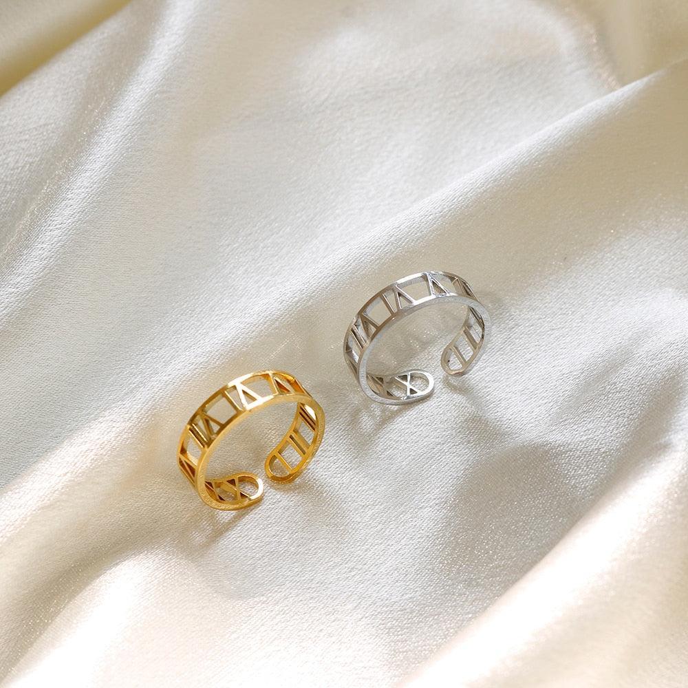 BEST SELLER New Design Hollow Roman Numerals Stainless Steel Jewellery Set for Women  - Fashion Jewellery - The Jewellery Supermarket