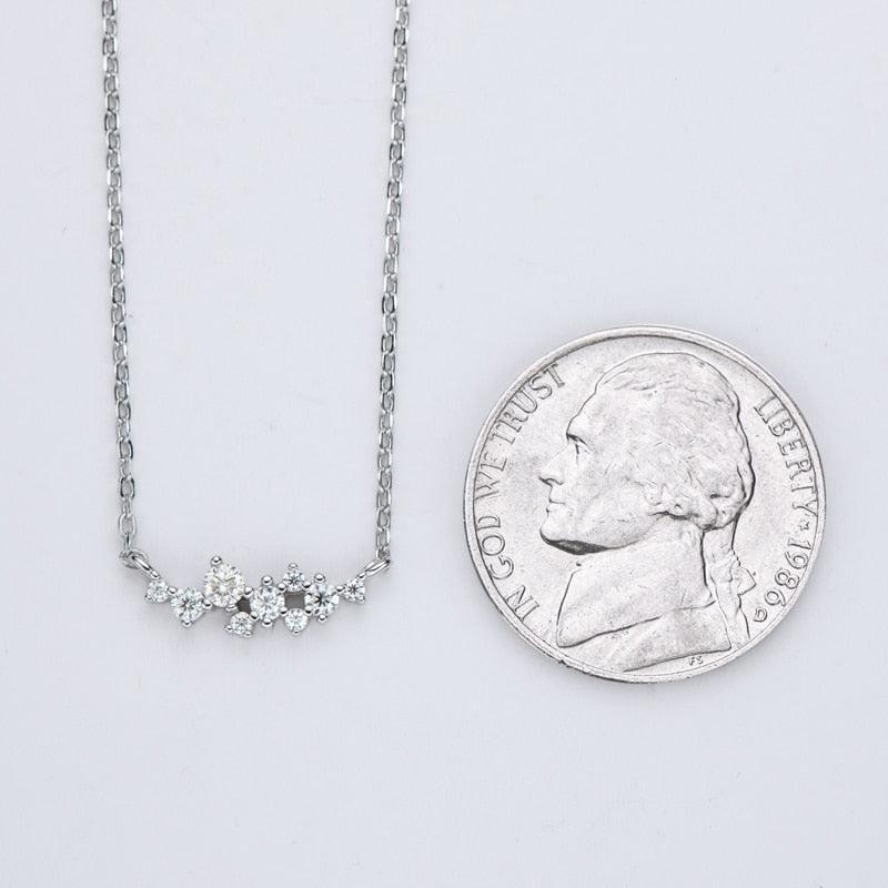 Super D Color VVS High Quality Moissanite Diamonds Necklace for Women Certified Pendants Female Choker - The Jewellery Supermarket