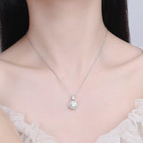 Sensational Classic Round Cut 2CT 8MM High Quality Moissanite Diamonds Necklace - Luxury Jewellery - The Jewellery Supermarket