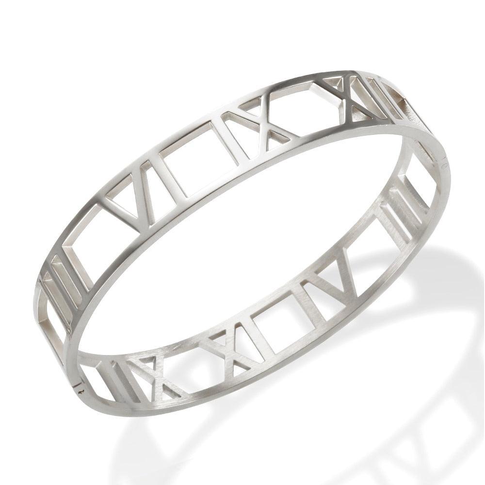 BEST SELLER New Design Hollow Roman Numerals Stainless Steel Jewellery Set for Women  - Fashion Jewellery - The Jewellery Supermarket