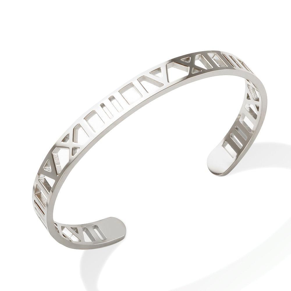 BEST SELLER New Design Hollow Roman Numerals Stainless Steel Jewellery Set for Women  - Fashion Jewellery - The Jewellery Supermarket