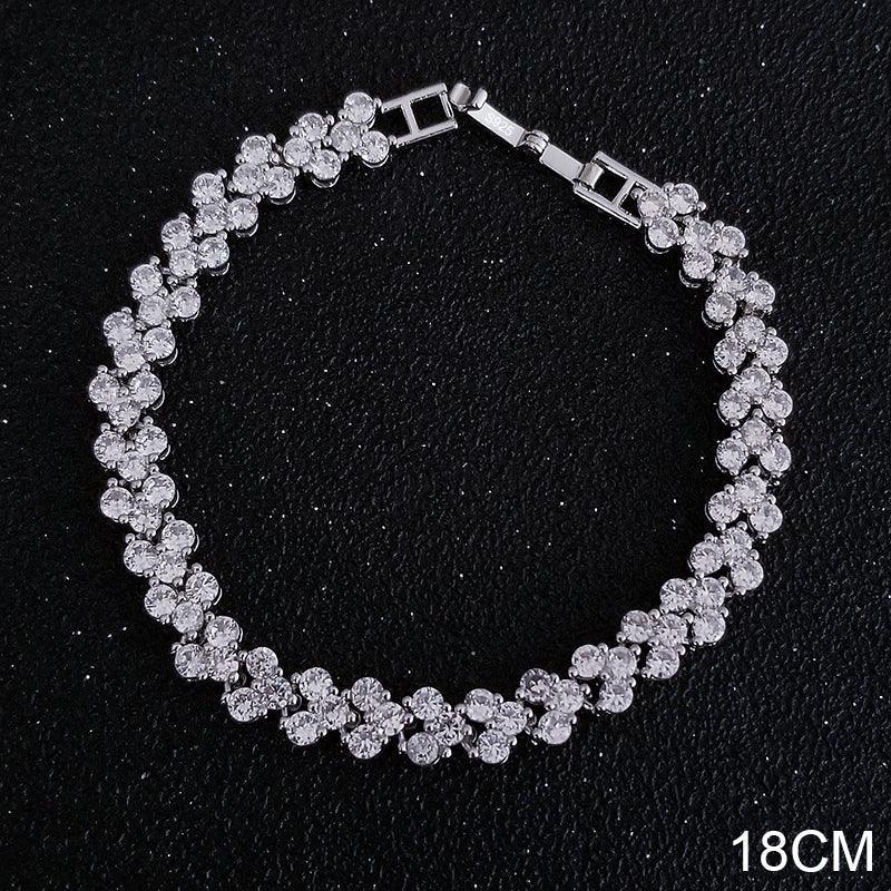 *NEW* Ideal Gifts - Luxury AAA+ Cubic Zirconia Diamonds Rose Gold Tennis Bracelet - The Jewellery Supermarket