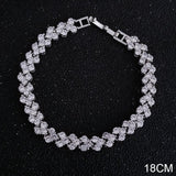 *NEW* Ideal Gifts - Luxury AAA+ Cubic Zirconia Diamonds Rose Gold Tennis Bracelet - The Jewellery Supermarket