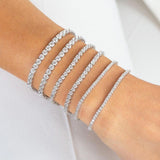 POPULAR - Trendy AAA+ Cubic Zirconia Silver Color Women's Tennis Bracelet - Hand Made jewellery - The Jewellery Supermarket