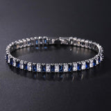 ELEGANT AAA+ Cubic Zirconia Crystals Bracelet Colorful Silver Colour Tennis Bracelets For Women - The Jewellery Supermarket