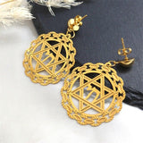 NEW Judaism Hexagram Stainless Steel Star Of David Dangle Stud Earrings for Women - The Jewellery Supermarket