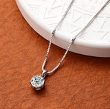 Super 1 or 2 Carat 6 Prong Real High Quality Moissanite Diamonds Necklace For Women - Luxury Fine Jewellery - The Jewellery Supermarket