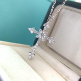 Amazing Real D Color 1 Carat High Quality Moissanite Diamonds Cross Pendant Necklace - Fine Jewellery - The Jewellery Supermarket