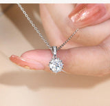 1 Carat Round Brilliant Cut D Color High Quality Moissanite Diamonds Necklace - Luxury Gemstone Necklace - The Jewellery Supermarket