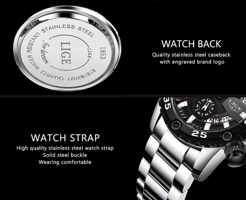 NEW ARRIVAL - Luminous Sports Army Waterproof Quartz Chronograph Military Wristwatch - The Jewellery Supermarket