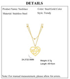 Charming Christian Jesus Heart Stainless Steel Pendant Necklace for Women - Religious Jewellery - The Jewellery Supermarket