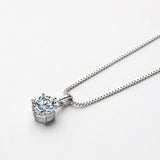 Super 1 or 2 Carat 6 Prong Real High Quality Moissanite Diamonds Necklace For Women - Luxury Fine Jewellery - The Jewellery Supermarket