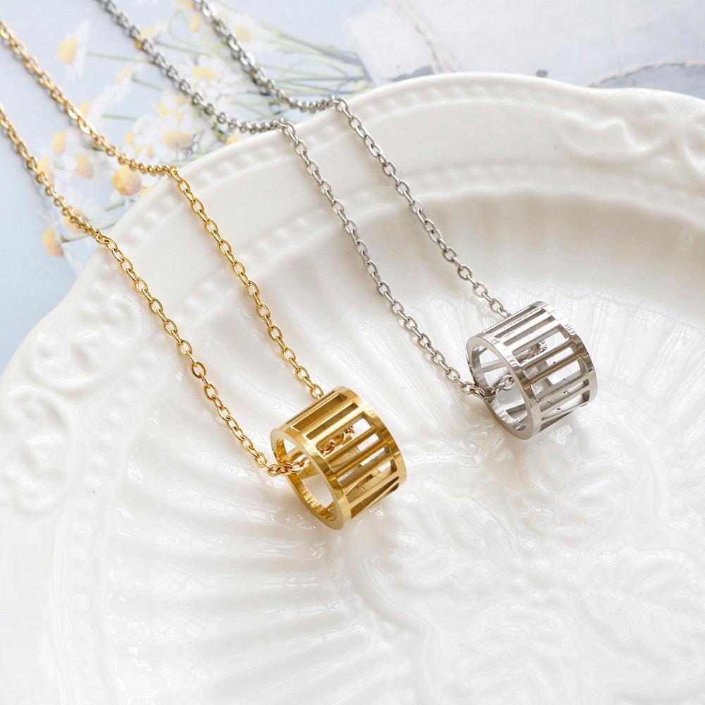 BEST SELLER New Design Hollow Roman Numerals Stainless Steel Jewellery Set for Women  - Fashion Jewellery - The Jewellery Supermarket