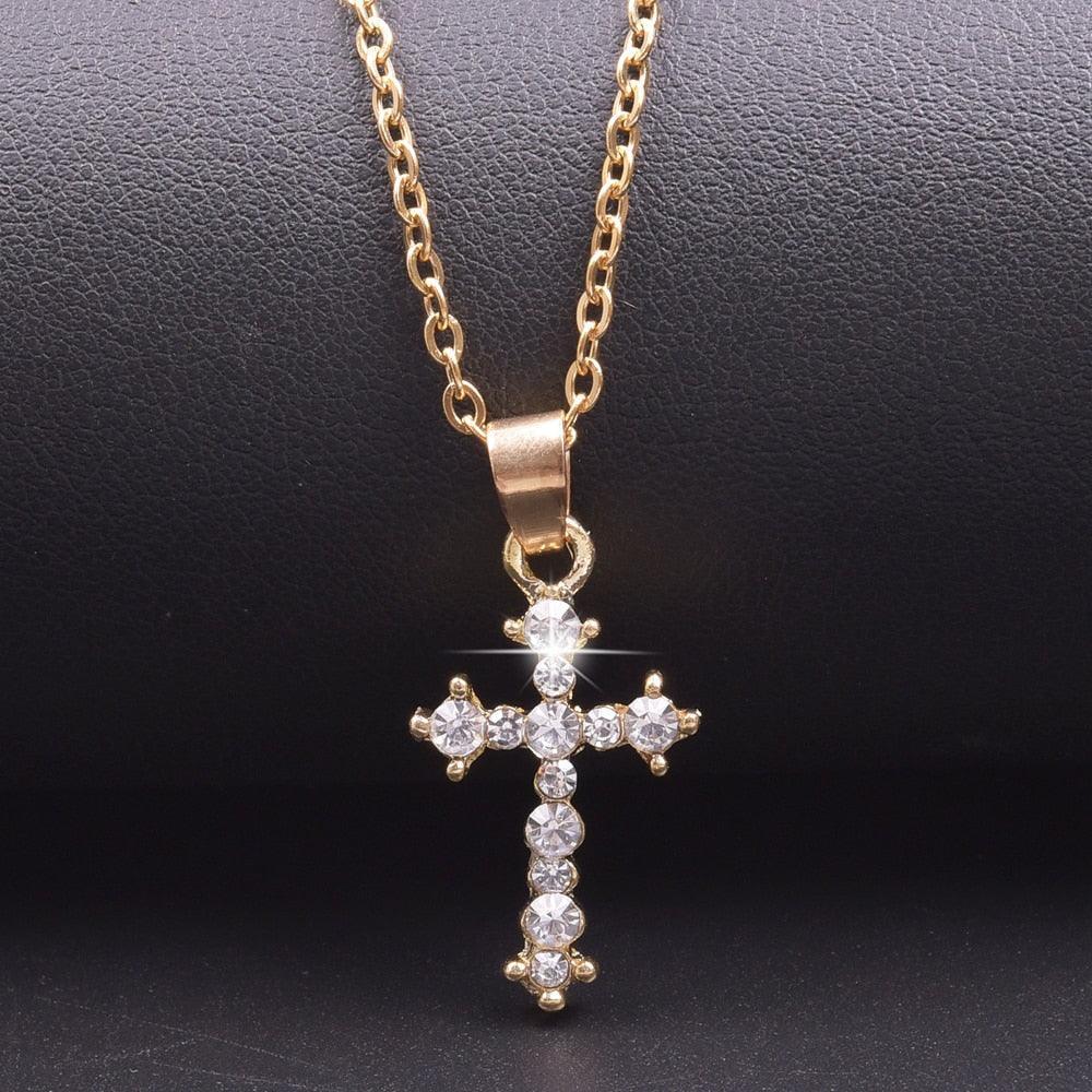 NEW HOT SELLERS - Charming Crystal Rhinestone Christ Crosses Pendant Necklaces For Women - The Jewellery Supermarket
