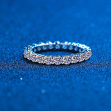 2.2CT D Color Full Eternity High Quality Moissanite 3MM Diamonds Eternity Ring - Lab Created Jewellery - The Jewellery Supermarket