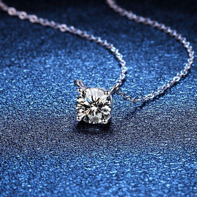 Super Shiny Round Cut 1ct High Quality Moissanite Diamonds Luxury Necklace - Fine Jewellery - The Jewellery Supermarket