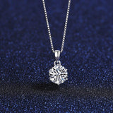 Admirable 1 CT Round cut VVS Real Top Quality Moissanite Diamonds Necklace For Women - Fine Jewellery - The Jewellery Supermarket