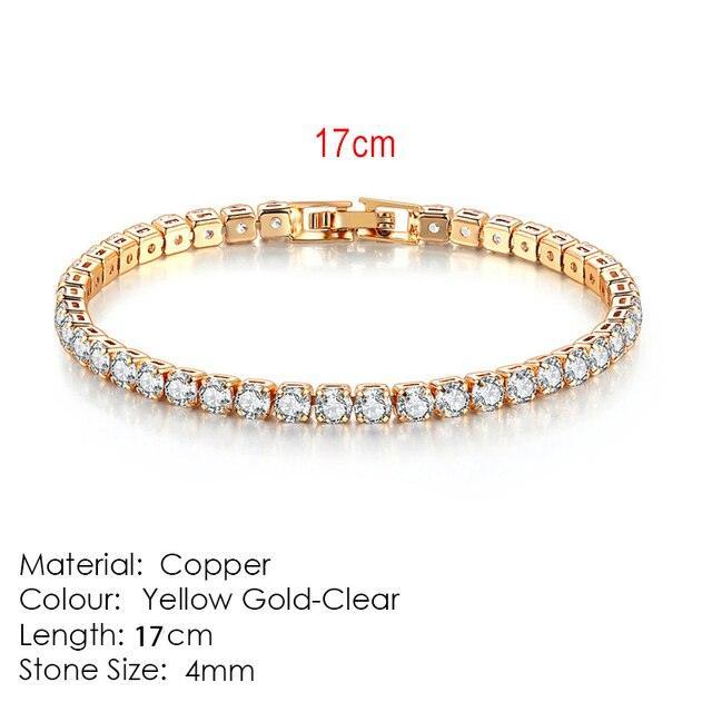 AMAZING Shiny AAA+ Cubic Zirconia Simulated Diamonds Chain Crystal Women's Dazzling Tennis Bracelets - The Jewellery Supermarket
