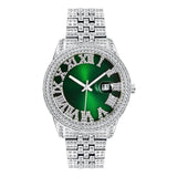 NEW Elegant Stylish Iced Out Simulated Diamond Top Brand Date Waterproof Quartz Fashion Watch - The Jewellery Supermarket