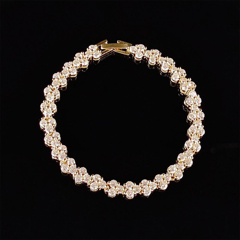 *NEW* Ideal Gifts - Luxury AAA+ Cubic Zirconia Diamonds Rose Gold Tennis Bracelet - The Jewellery Supermarket