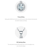 Luxury women Silver Genuine Sterling AAA Level Zircon Diamonds Chain Necklace - The Jewellery Supermarket