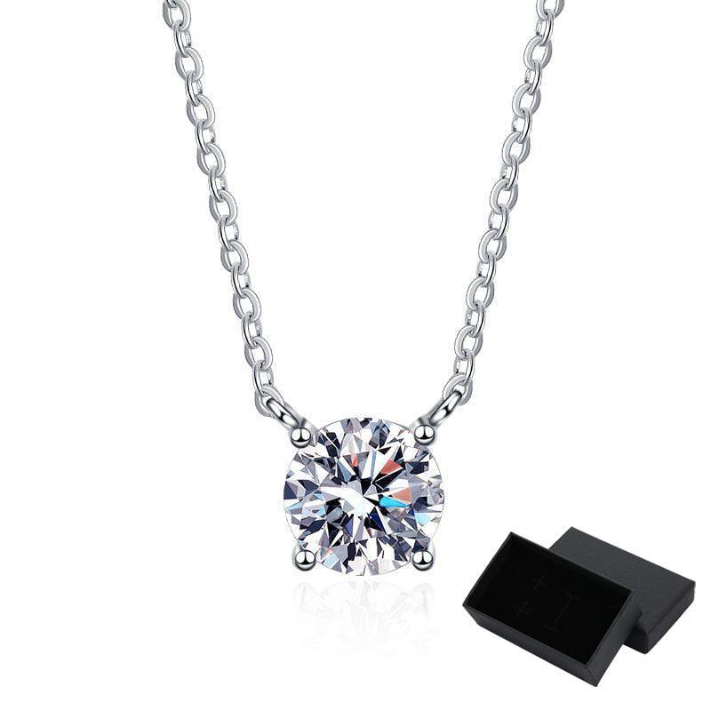 Super Shiny Round Cut 1ct High Quality Moissanite Diamonds Luxury Necklace - Fine Jewellery - The Jewellery Supermarket