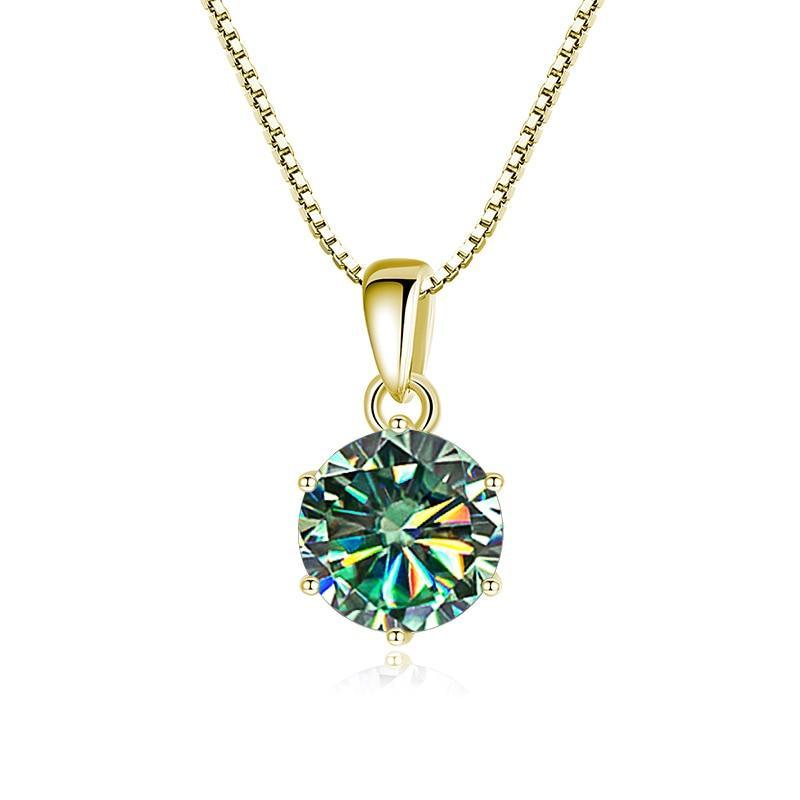 Admirable 1 CT Round cut VVS Real Top Quality Moissanite Diamonds Necklace For Women - Fine Jewellery - The Jewellery Supermarket