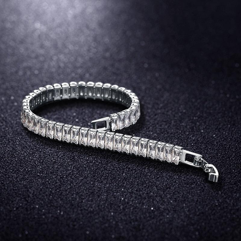 ELEGANT AAA+ Cubic Zirconia Crystals Bracelet Colorful Silver Colour Tennis Bracelets For Women - The Jewellery Supermarket